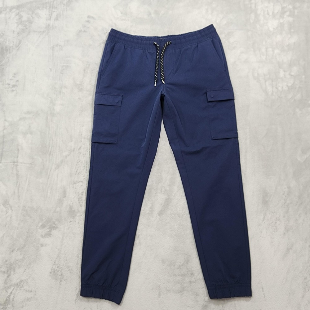 Tahari Pants Mens L Blue Cargo Jogger Drawstring Pockets Gorpcore Casual Preppy